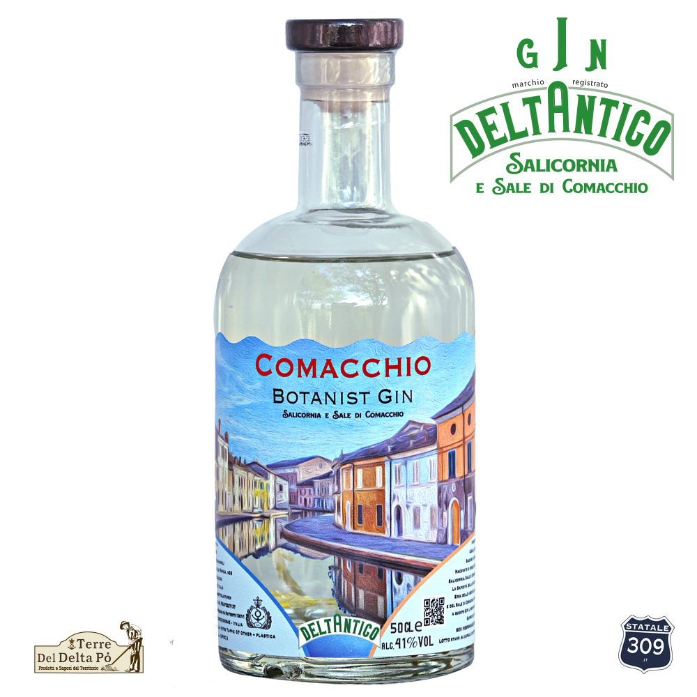 Gin di Comacchio, Comacchio Botanist Gin con salicornia e sale di comacchio 50cl